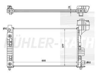 Wasserkhler passend fr Mercedes-Benz