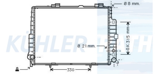 Wasserkhler passend fr Mercedes-Benz