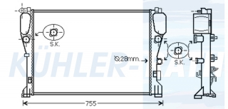 Wasserkhler passend fr Mercedes-Benz