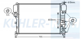 Wasserkhler passend fr Mercedes-Benz