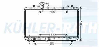 Wasserkhler passend fr Suzuki/Fiat