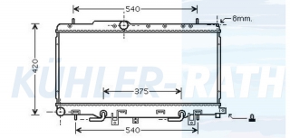 Wasserkhler passend fr Subaru