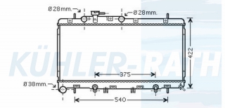 Wasserkhler passend fr Subaru