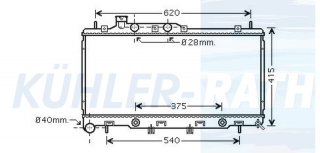 Wasserkhler passend fr Subaru