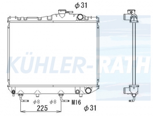 Wasserkhler passend fr Toyota