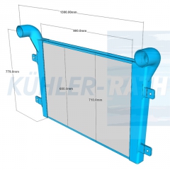 Ladeluftkhler passend fr Komatsu