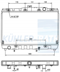 Wasserkhler passend fr Toyota