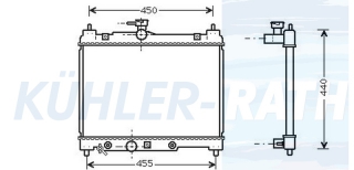 Wasserkhler passend fr Toyota