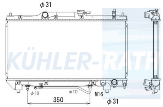 Wasserkhler passend fr Toyota