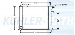 Wasserkhler passend fr Rover/MG