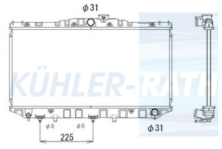 Wasserkhler passend fr Toyota