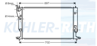 Wasserkhler passend fr Toyota