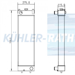 Wasserkhler passend fr Komatsu