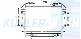 Wasserkhler passend fr Toyota