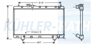 Wasserkhler passend fr Toyota