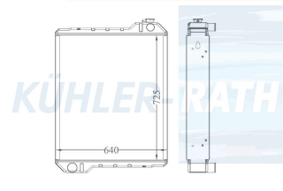 Wasserkhler passend fr Case/New Holland