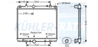 Wasserkhler passend fr Peugeot/Citron/Fiat/Lancia