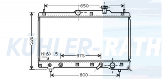 Wasserkhler passend fr Toyota