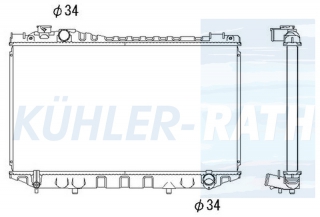 Wasserkhler passend fr Toyota