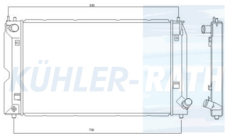 Wasserkhler passend fr Toyota