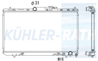 Wasserkhler passend fr Toyota