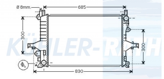 Wasserkhler passend fr Volvo