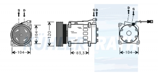 Kompressor passend fr Citron/Peugeot/Fiat/Lancia