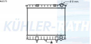 Wasserkhler passend fr Land Rover