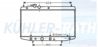 Wasserkhler passend fr Daihatsu