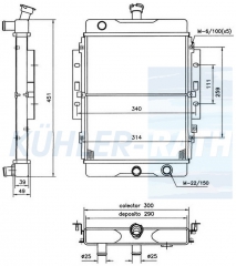 Wasserkhler passend fr Daihatsu