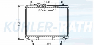 Wasserkhler passend fr Daihatsu