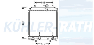 Wasserkhler passend fr Daihatsu