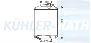 Wasserkhler passend fr Daihatsu/Subaru