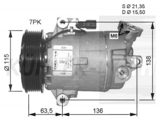 Kompressor passend fr Nissan