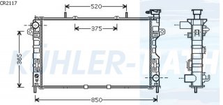 Wasserkhler passend fr Chrysler