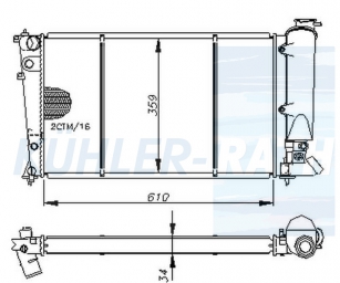 Wasserkhler passend fr Citron/Peugeot