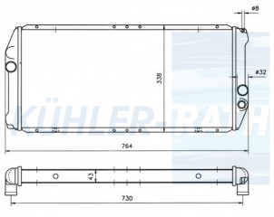 Wasserkhler passend fr Renault