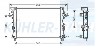 Wasserkhler passend fr Renault