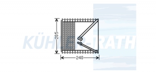 Verdampfer passend fr Fiat