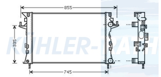 Wasserkhler passend fr Renault