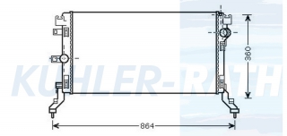 Wasserkhler passend fr Renault