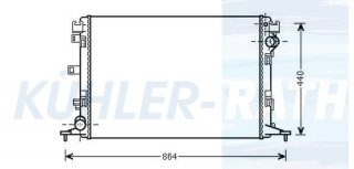 Wasserkhler passend fr Renault