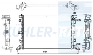 Wasserkhler passend fr Renault