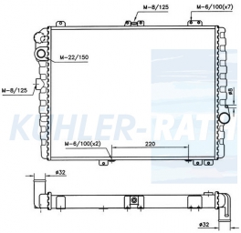 Wasserkhler passend fr VW