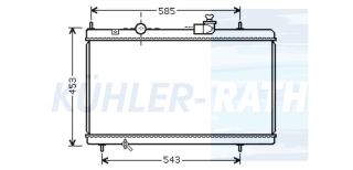 Wasserkhler passend fr Peugeot/Citron/Fiat/Lancia