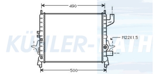 Wasserkhler passend fr Renault