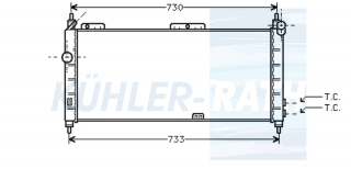 Wasserkhler passend fr Opel