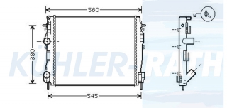 Wasserkhler passend fr Renault/Nissan