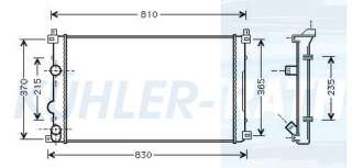 Wasserkhler passend fr Renault/Opel/Nissan