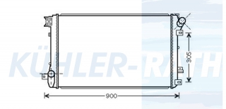 Wasserkhler passend fr Opel/Nissan/Renault